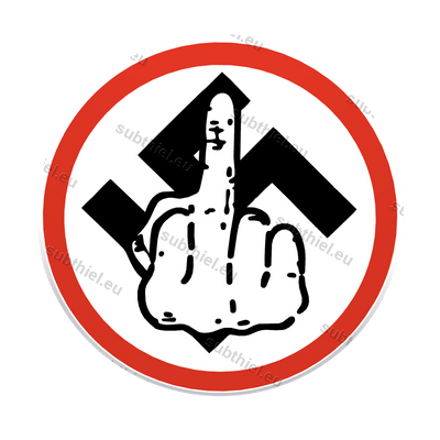 Einkaufswagen-Chip „Fuck Nazis“ - Subthiel - Marco Thiel