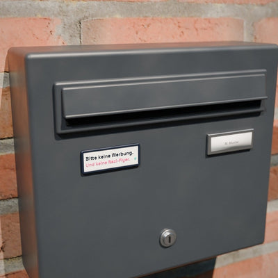 Briefkastenschild „Bitte keine Werbung.“ mit Haltung - Subthiel - Marco Thiel