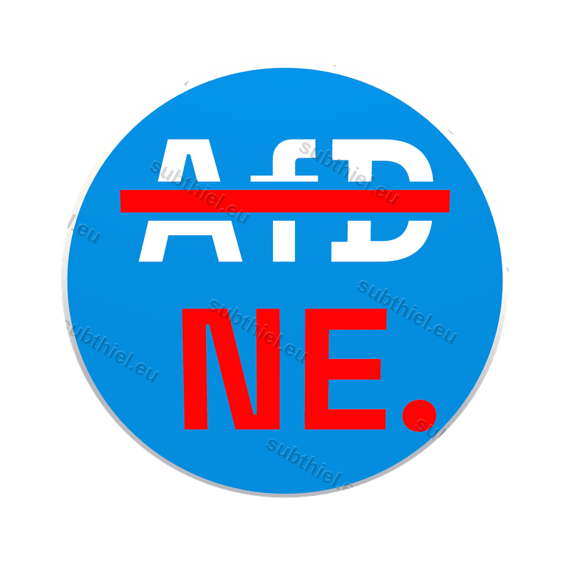 Einkaufswagen-Chip „AfD Nee“ - Subthiel - Marco Thiel