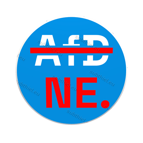 Einkaufswagen-Chip „AfD Nee“ - Subthiel - Marco Thiel