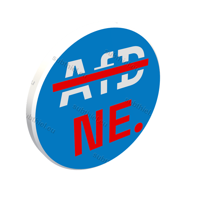 Einkaufswagen-Chip „AfD Nee“ - Subthiel - Marco Thiel