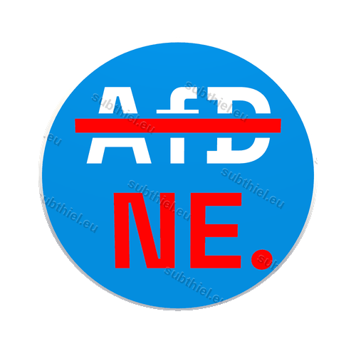 Einkaufswagenchip AfD Nee, 360-Grad-Ansicht