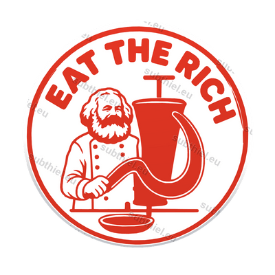 Einkaufswagen-Chip „Eat the Rich“ - Subthiel - Marco Thiel