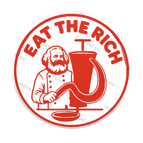 Einkaufswagen-Chip „Eat the Rich“ - Subthiel - Marco Thiel