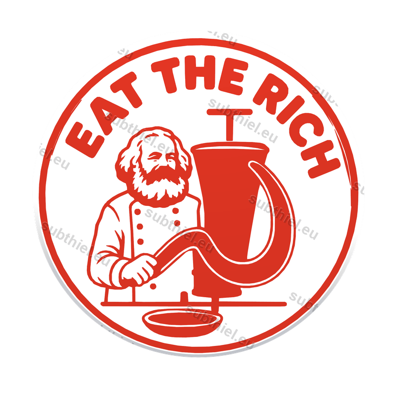 Einkaufswagen-Chip „Eat the Rich“ - Subthiel - Marco Thiel