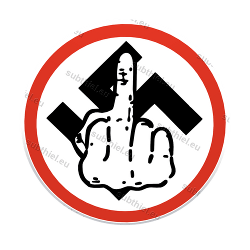 Einkaufswagen-Chip „Fuck Nazis“ - Subthiel - Marco Thiel
