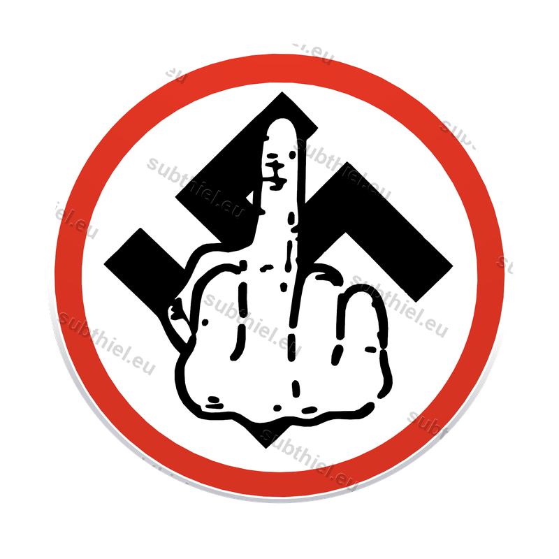 Einkaufswagen-Chip „Fuck Nazis“ - Subthiel - Marco Thiel